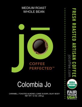 Colombia Jo Case Pack - 6/12 oz. Case Whole Bean